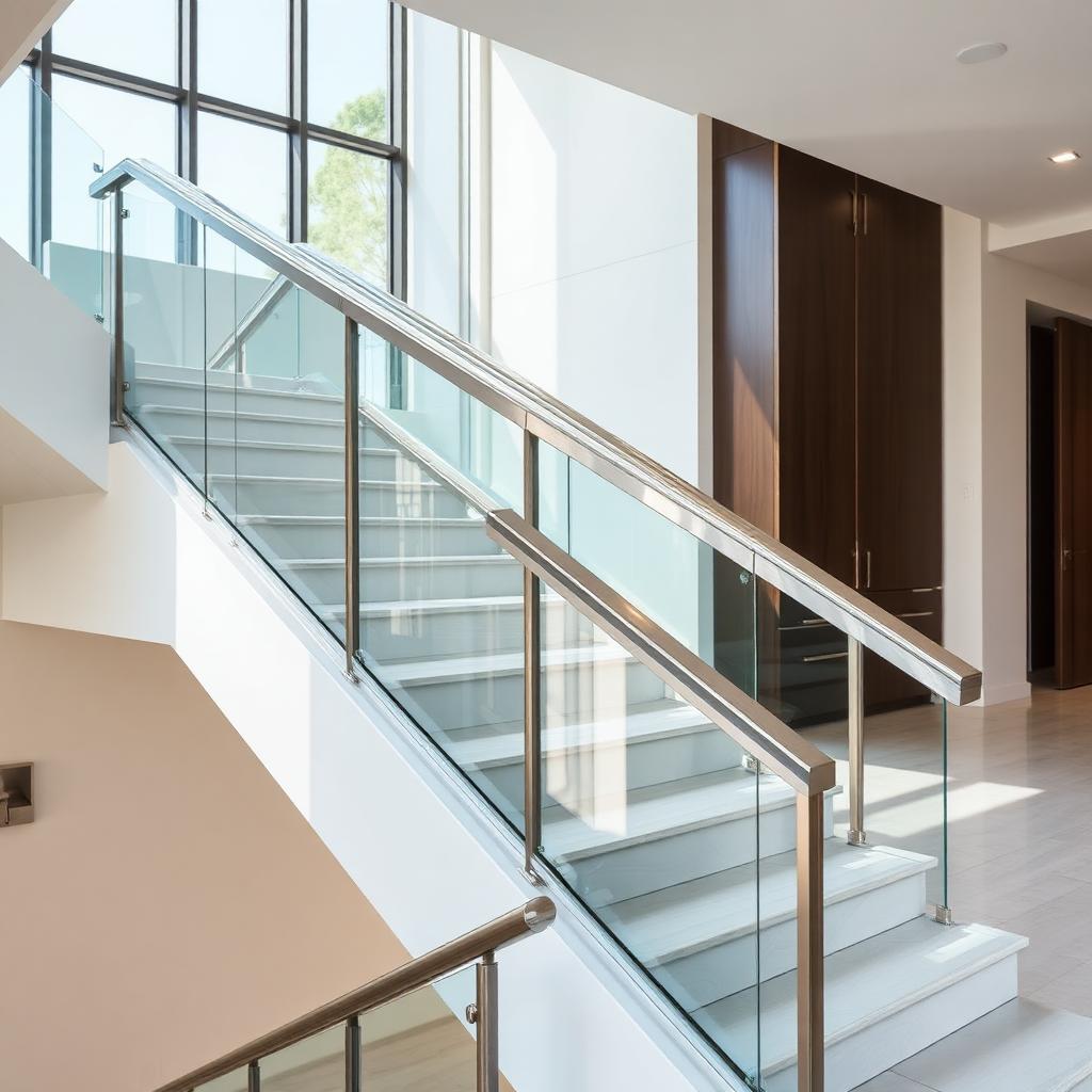 Premium stainless steel staircase railing